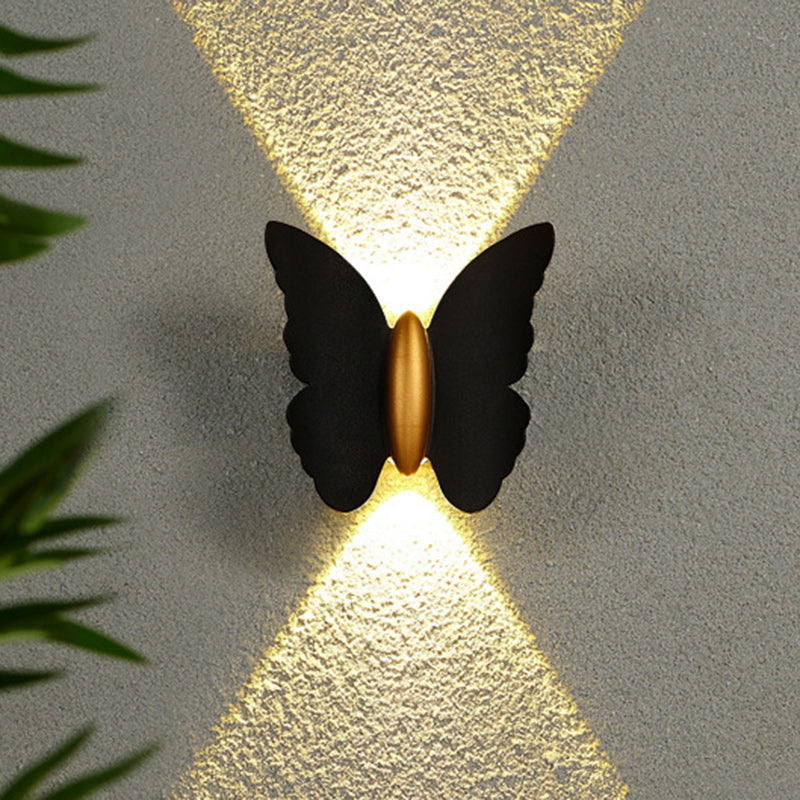Creative Waterproof Butterfly Aluminum LED Wall Sconce Lamp