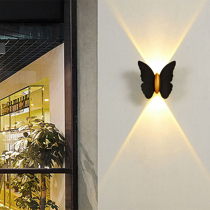 Creative Waterproof Butterfly Aluminum LED Wall Sconce Lamp
