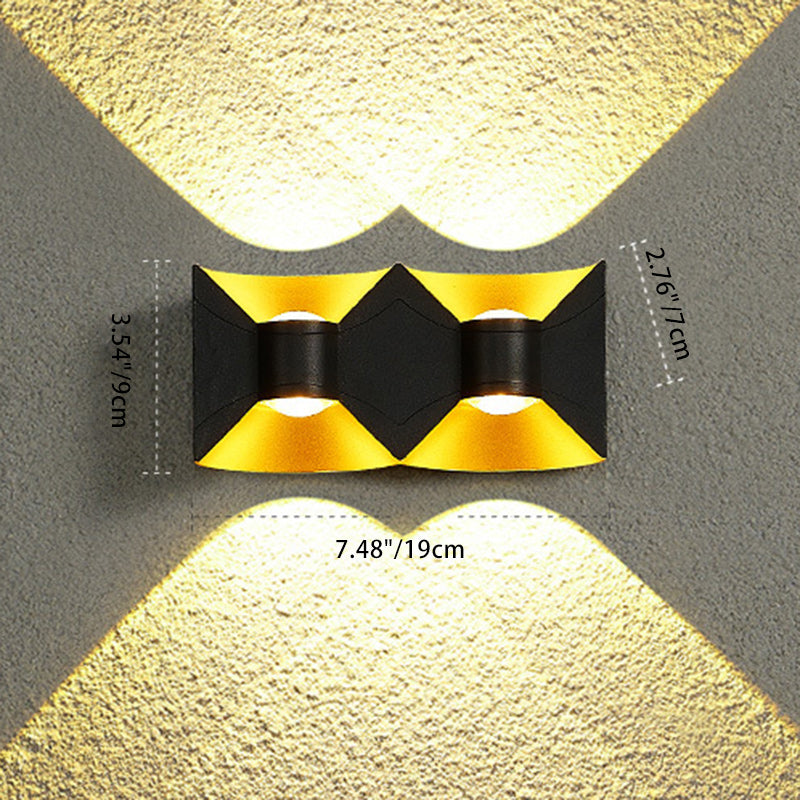 Waterproof Square Rectangular Aluminum LED Wall Sconce Lamp