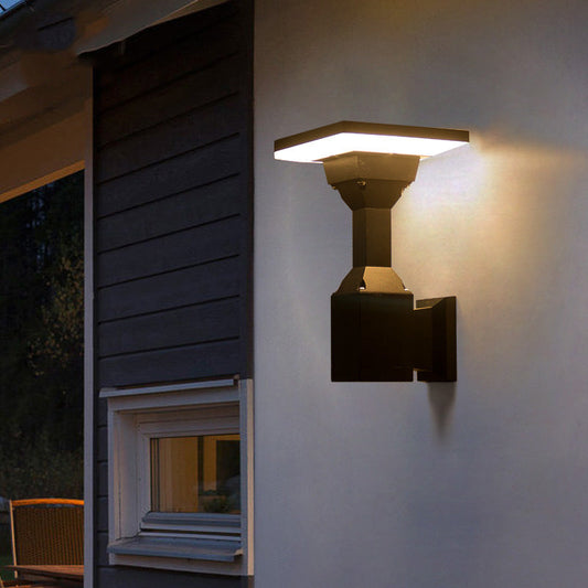 Simplicity Square Round Aluminum PC LED Wall Sconce Lamp