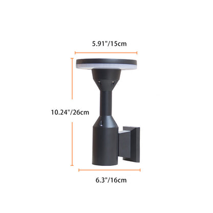 Simplicity Square Round Aluminum PC LED Wall Sconce Lamp