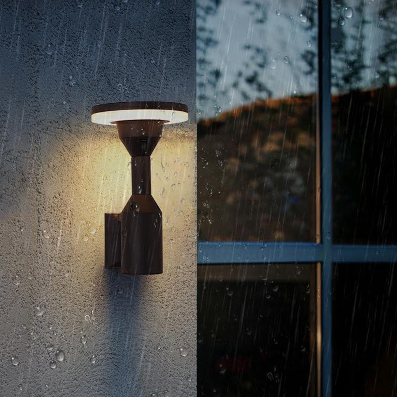 Simplicity Square Round Aluminum PC LED Wall Sconce Lamp