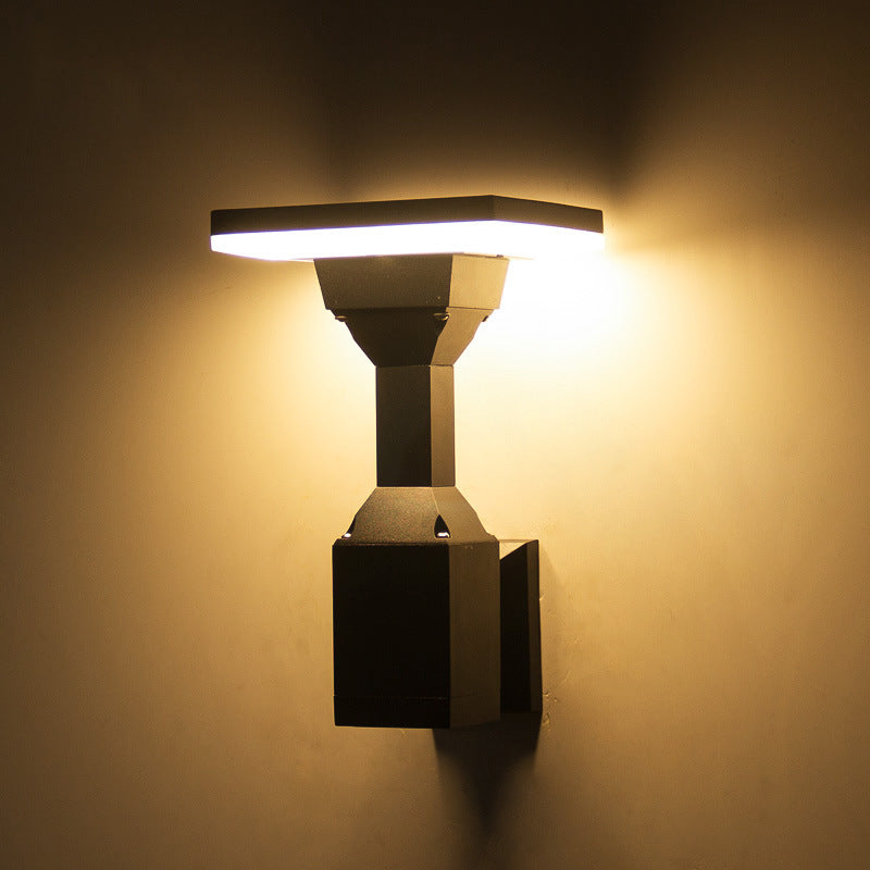 Simplicity Square Round Aluminum PC LED Wall Sconce Lamp