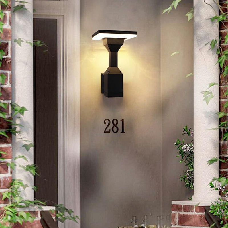 Simplicity Square Round Aluminum PC LED Wall Sconce Lamp