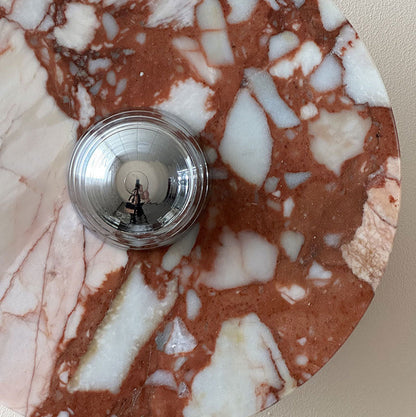 French Marble Aluminum Disc LED Wall Sconce Lamp