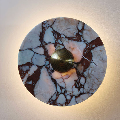 French Marble Aluminum Disc LED Wall Sconce Lamp