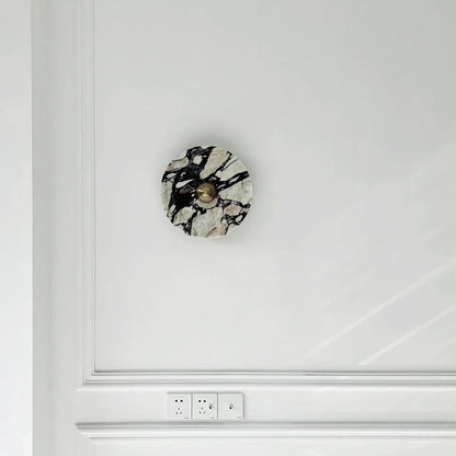 French Marble Aluminum Disc LED Wall Sconce Lamp