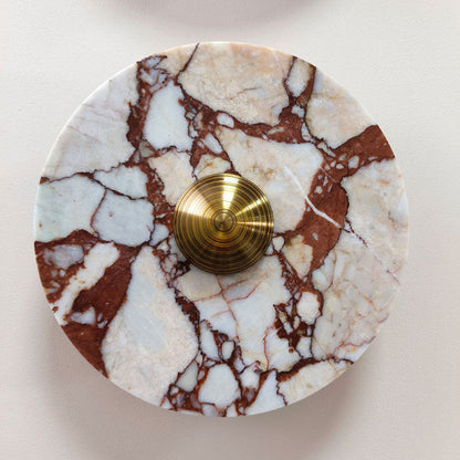 French Marble Aluminum Disc LED Wall Sconce Lamp