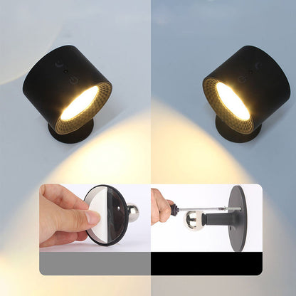 Rechargeable ABS PC LED Wall Sconce Lamp Night Light