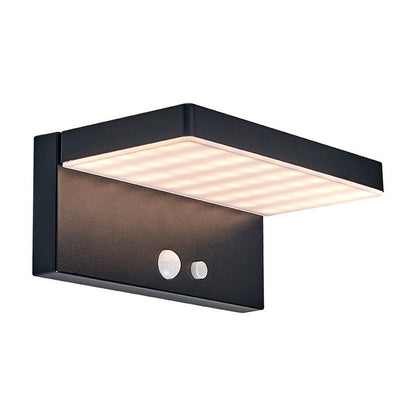 Solar Rectangular Aluminum PC LED Wall Sconce Lamp