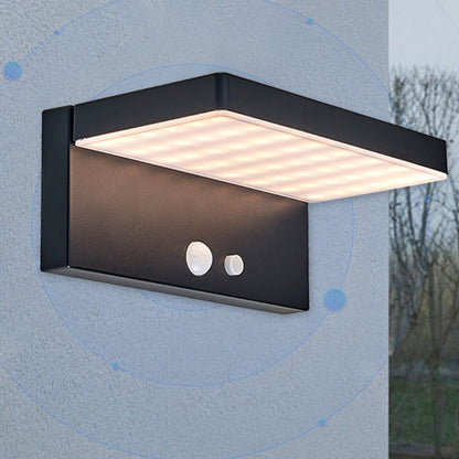 Solar Rectangular Aluminum PC LED Wall Sconce Lamp