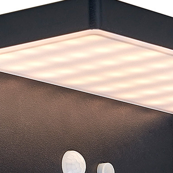 Solar Rectangular Aluminum PC LED Wall Sconce Lamp