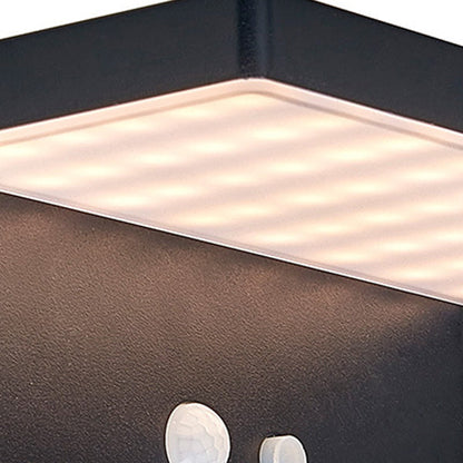 Solar Rectangular Aluminum PC LED Wall Sconce Lamp