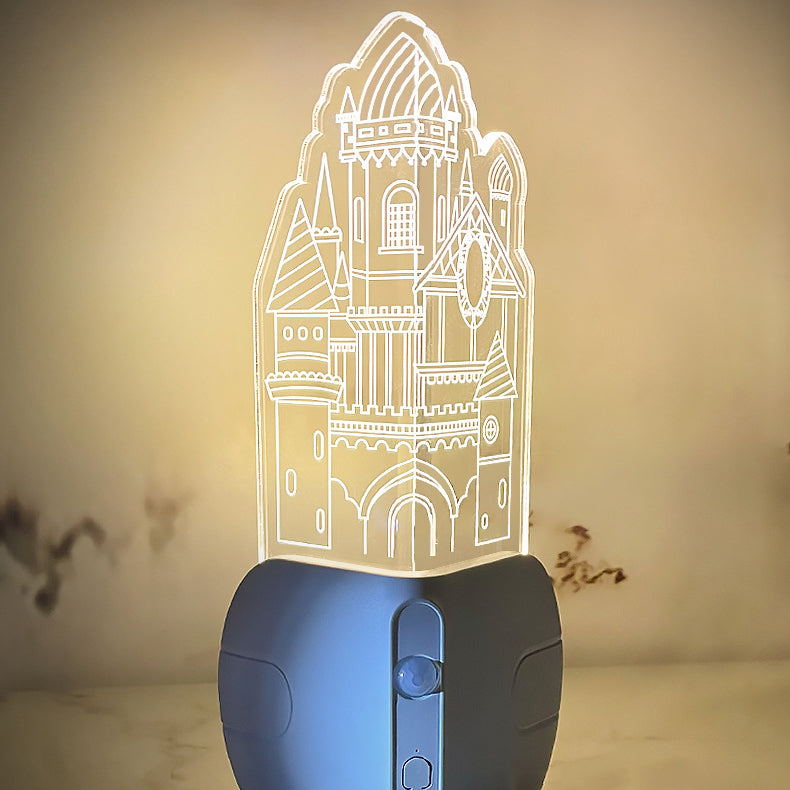 Deco ABS Acrylic Castle LED Wall Sconce Lamp Night Light