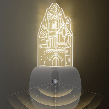 Deco ABS Acrylic Castle LED Wall Sconce Lamp Night Light