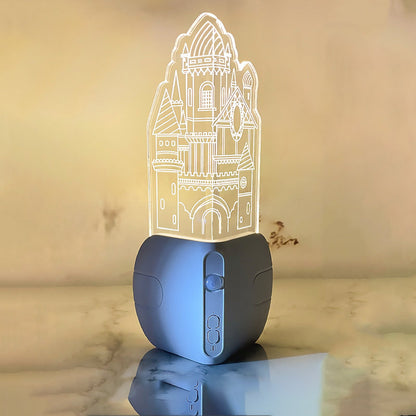 Deco ABS Acrylic Castle LED Wall Sconce Lamp Night Light