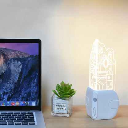 Deco ABS Acrylic Castle LED Wall Sconce Lamp Night Light