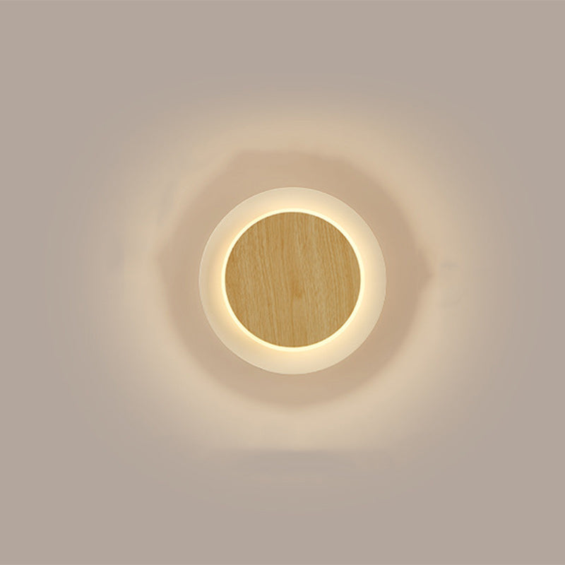 Scandinavian Round Square Rotatable LED Wall Sconce Lamp