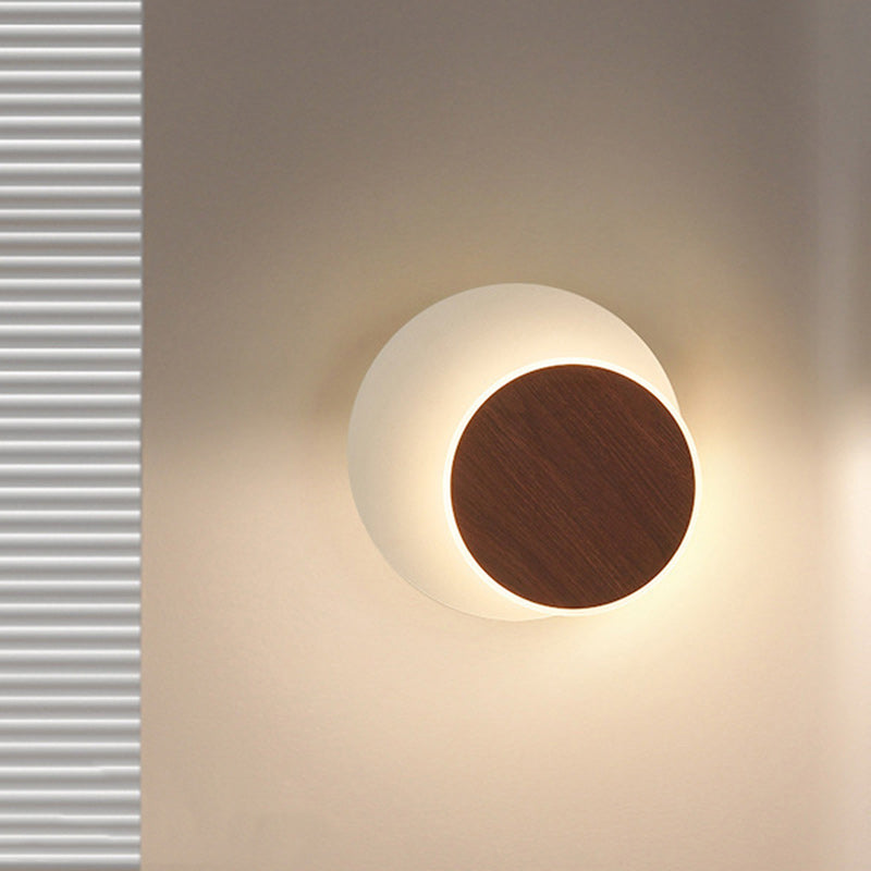 Scandinavian Round Square Rotatable LED Wall Sconce Lamp