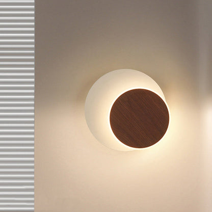 Scandinavian Round Square Rotatable LED Wall Sconce Lamp