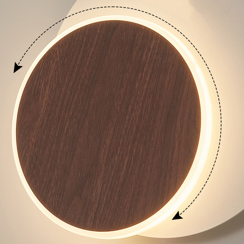 Scandinavian Round Square Rotatable LED Wall Sconce Lamp