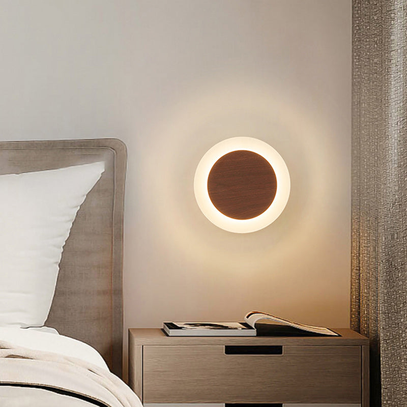 Scandinavian Round Square Rotatable LED Wall Sconce Lamp