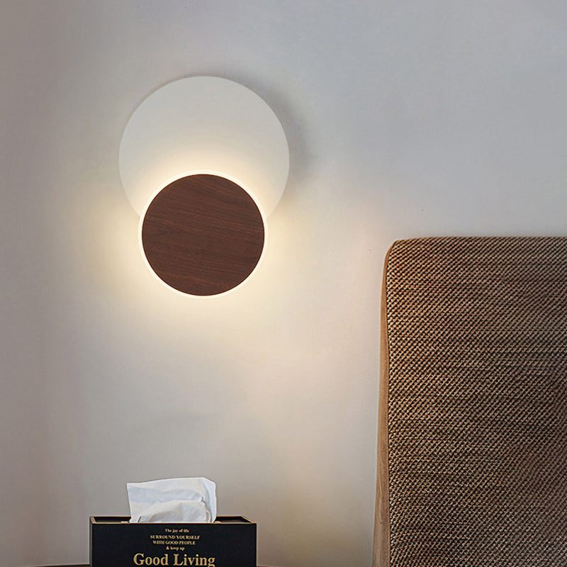 Scandinavian Round Square Rotatable LED Wall Sconce Lamp