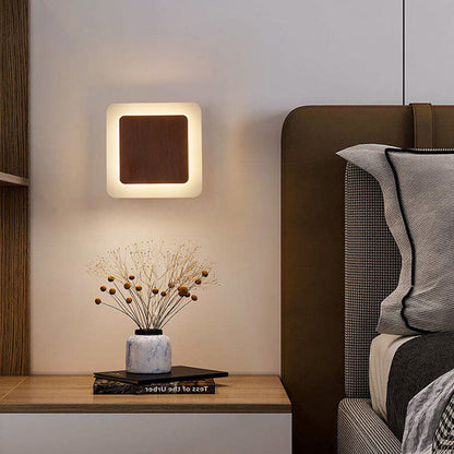 Scandinavian Round Square Rotatable LED Wall Sconce Lamp