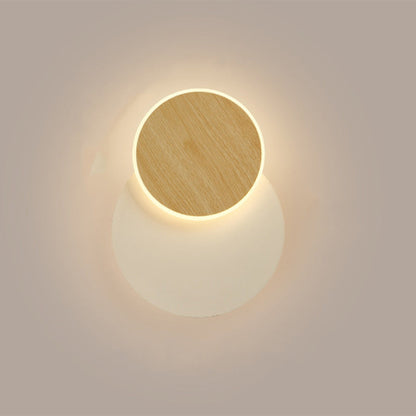 Scandinavian Round Square Rotatable LED Wall Sconce Lamp