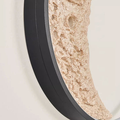 Art Deco Round Moon Hardware Resin LED Wall Sconce Lamp