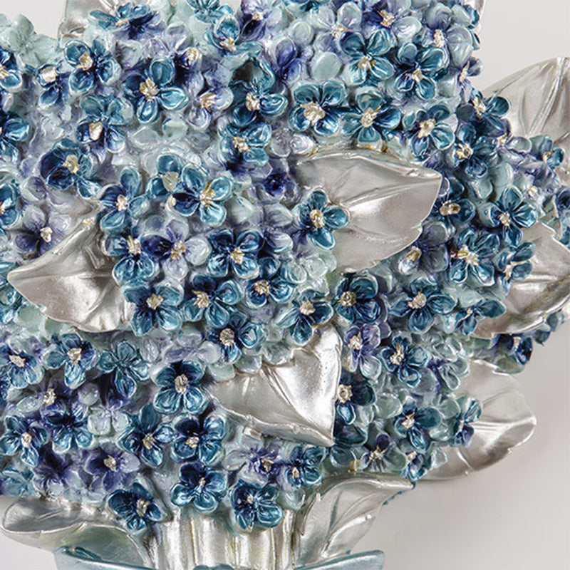 Resin Hardware Flower Frosted Horn 1-Light Wall Sconce Lamp