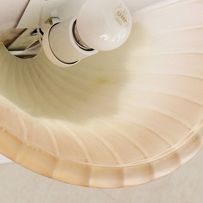 Resin Hardware Flower Frosted Horn 1-Light Wall Sconce Lamp