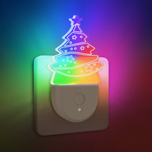 Simplicity Christmas Tree LED Wall Sconce Lamp Night Light