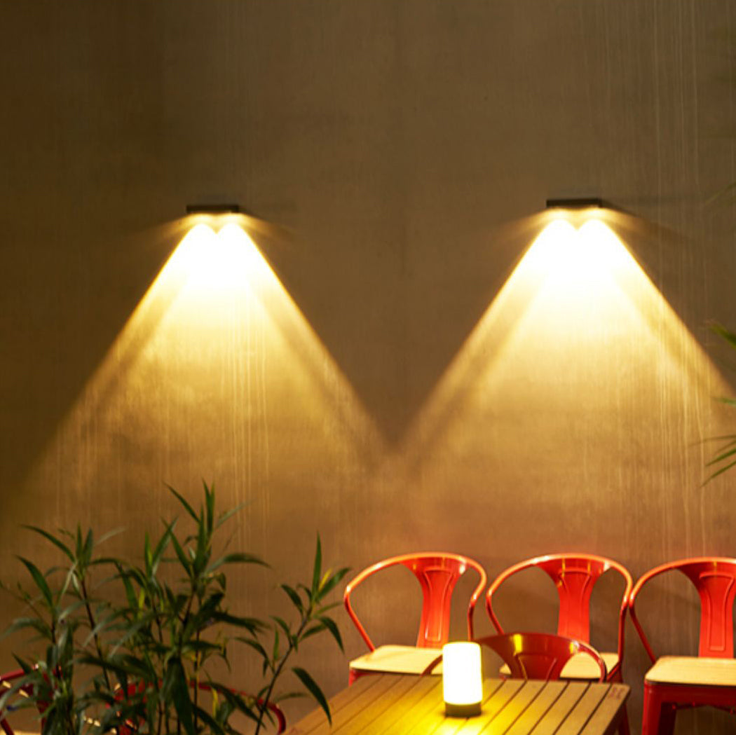 Solar Light Shadow ABS Acrylic LED Wall Sconce Lamp