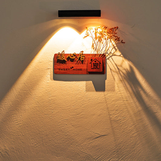 Solar Light Shadow ABS Acrylic LED Wall Sconce Lamp