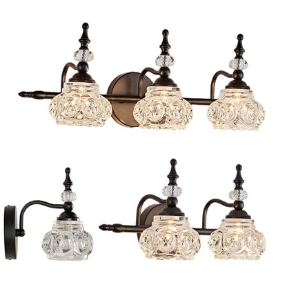 Iron Petal 1/2/3/4 Light Wall Sconce Lamp Vanity Light