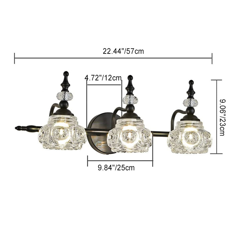 Iron Petal 1/2/3/4 Light Wall Sconce Lamp Vanity Light