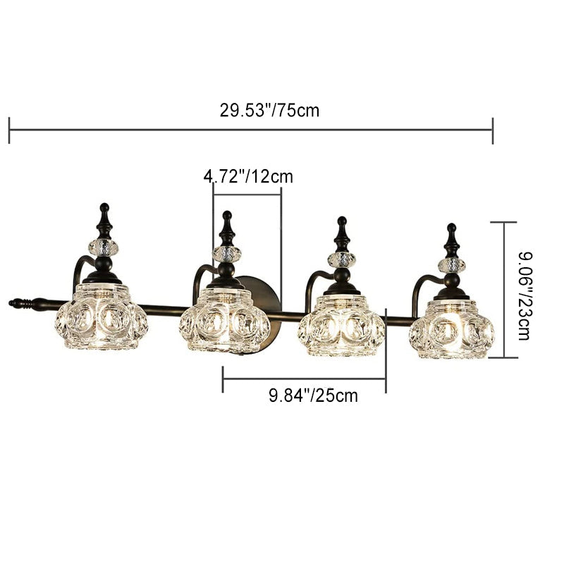 Iron Petal 1/2/3/4 Light Wall Sconce Lamp Vanity Light