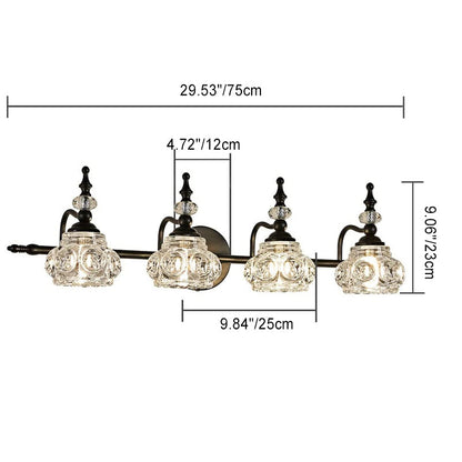Iron Petal 1/2/3/4 Light Wall Sconce Lamp Vanity Light
