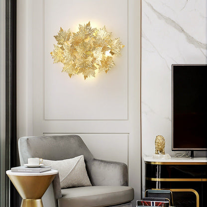 Mid-century Maple Leaf 3/4/5 Light Wall Sconce Lamp