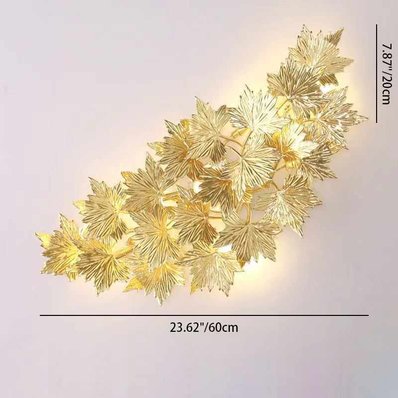 Mid-century Maple Leaf 3/4/5 Light Wall Sconce Lamp