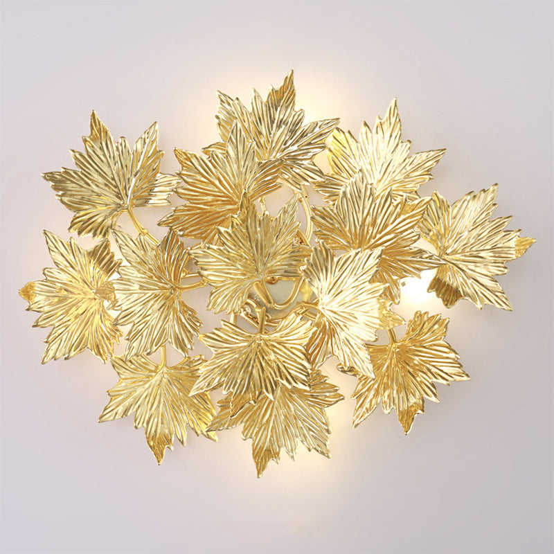 Mid-century Maple Leaf 3/4/5 Light Wall Sconce Lamp