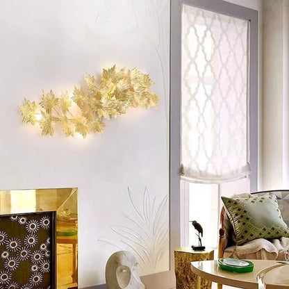 Mid-century Maple Leaf 3/4/5 Light Wall Sconce Lamp