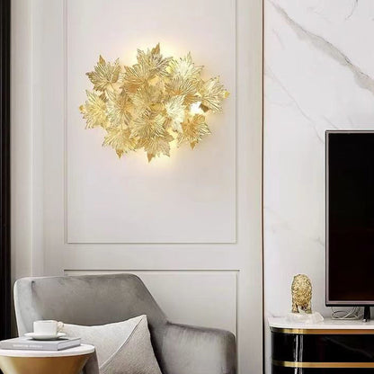 Mid-century Maple Leaf 3/4/5 Light Wall Sconce Lamp