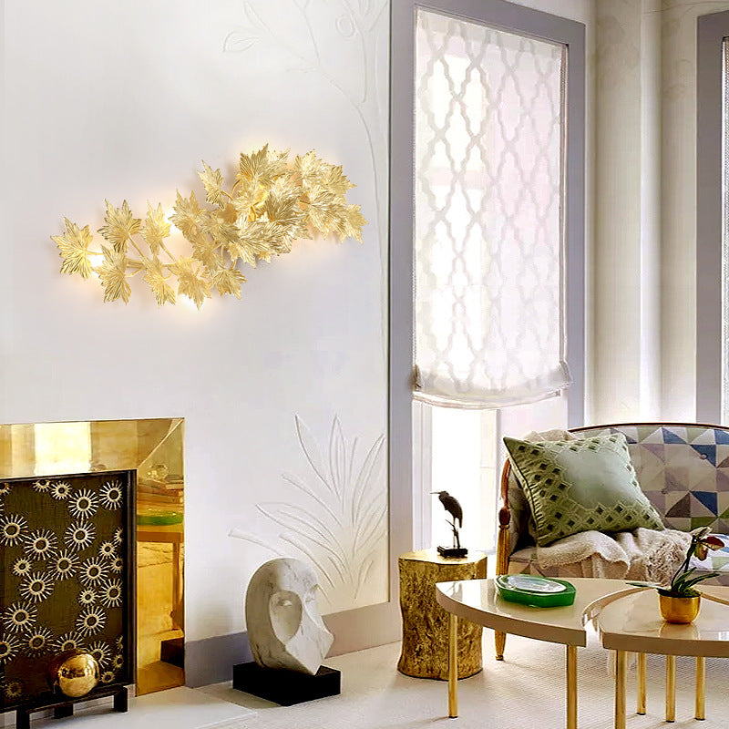 Mid-century Maple Leaf 3/4/5 Light Wall Sconce Lamp