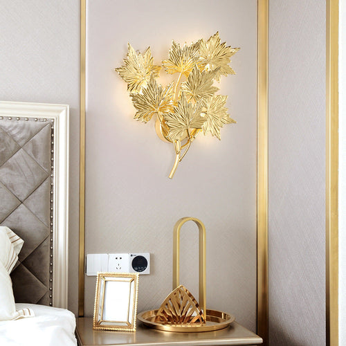 Mid-century Maple Leaf 3/4/5 Light Wall Sconce Lamp