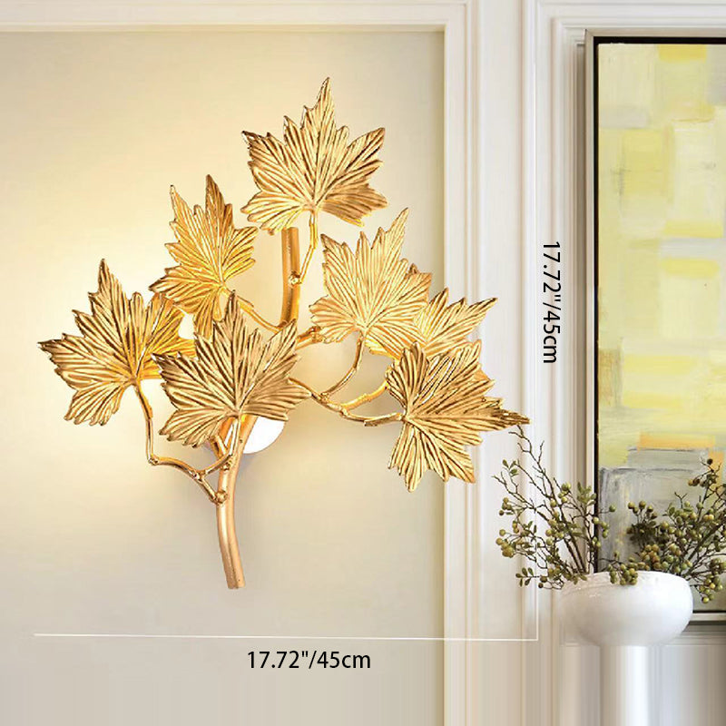 Mid-century Maple Leaf 3/4/5 Light Wall Sconce Lamp