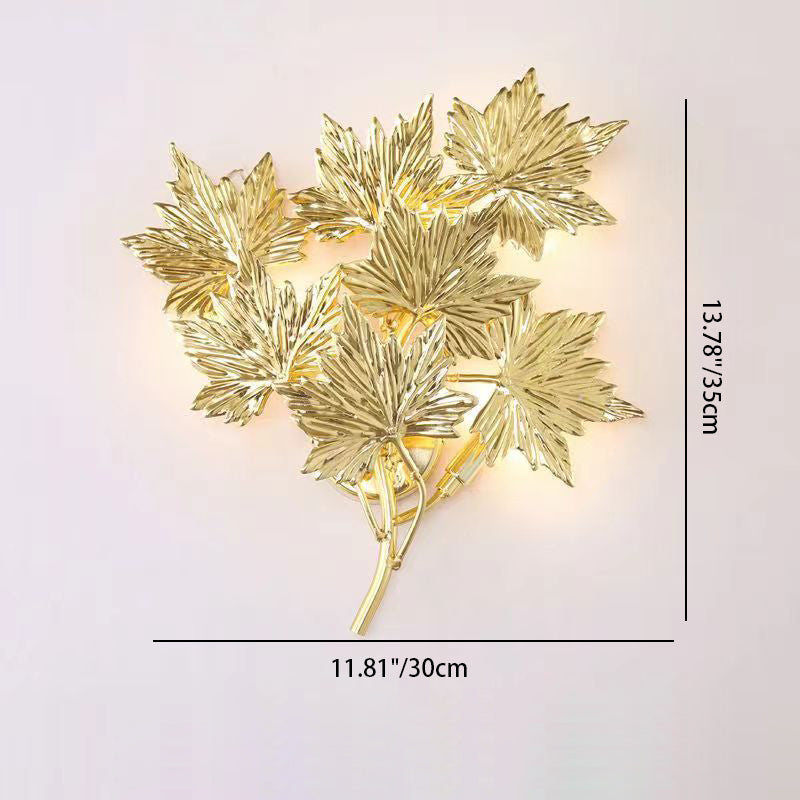 Mid-century Maple Leaf 3/4/5 Light Wall Sconce Lamp