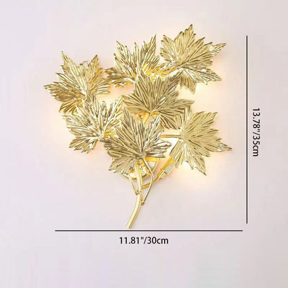 Mid-century Maple Leaf 3/4/5 Light Wall Sconce Lamp