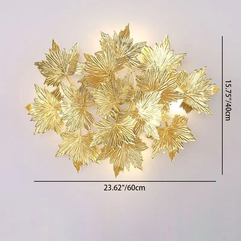 Mid-century Maple Leaf 3/4/5 Light Wall Sconce Lamp